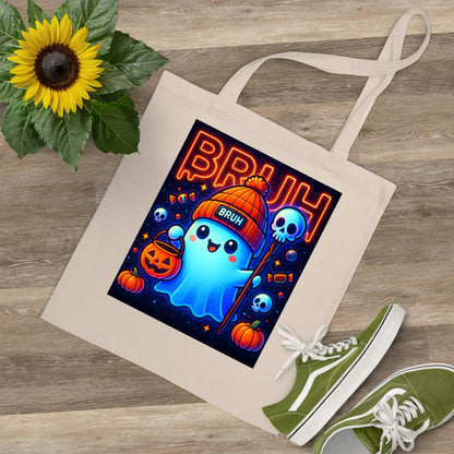 Cute Bruh Halloween Tote Bag, trick or treat bag