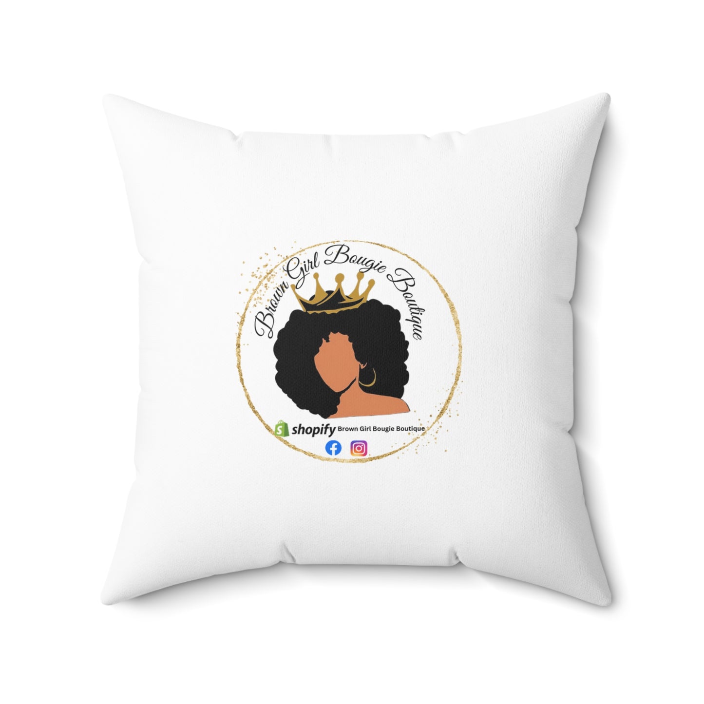 Lily-Spun Polyester Square Pillow