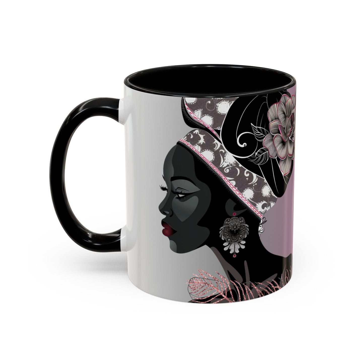 Queen Feather Accent Coffee Mug - 11oz & 15oz