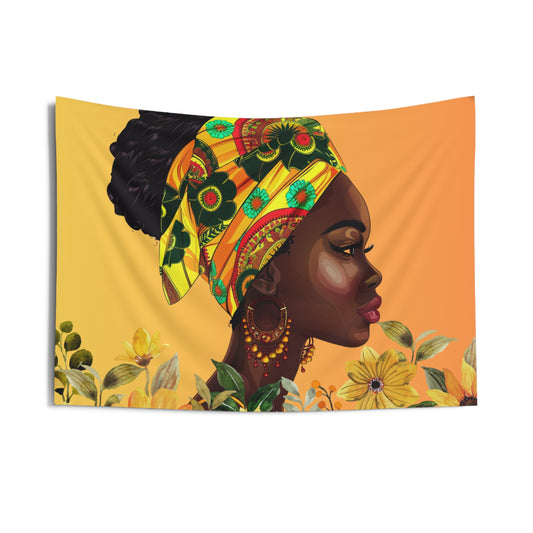 Queen Sunflower Indoor Wall Tapestry