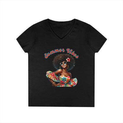 Vibrant Summer Vibes 2 V-Neck T-Shirt