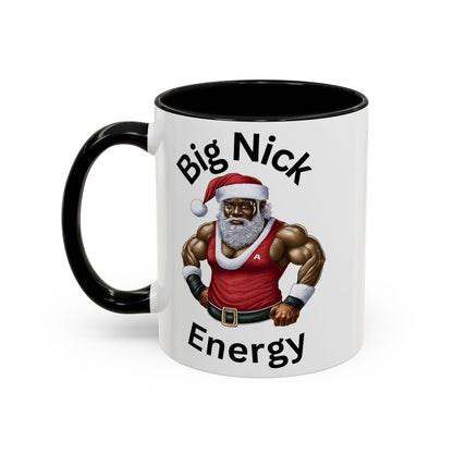 Big Nick Energy-Accent Coffee Mug (11, 15oz) (Black)