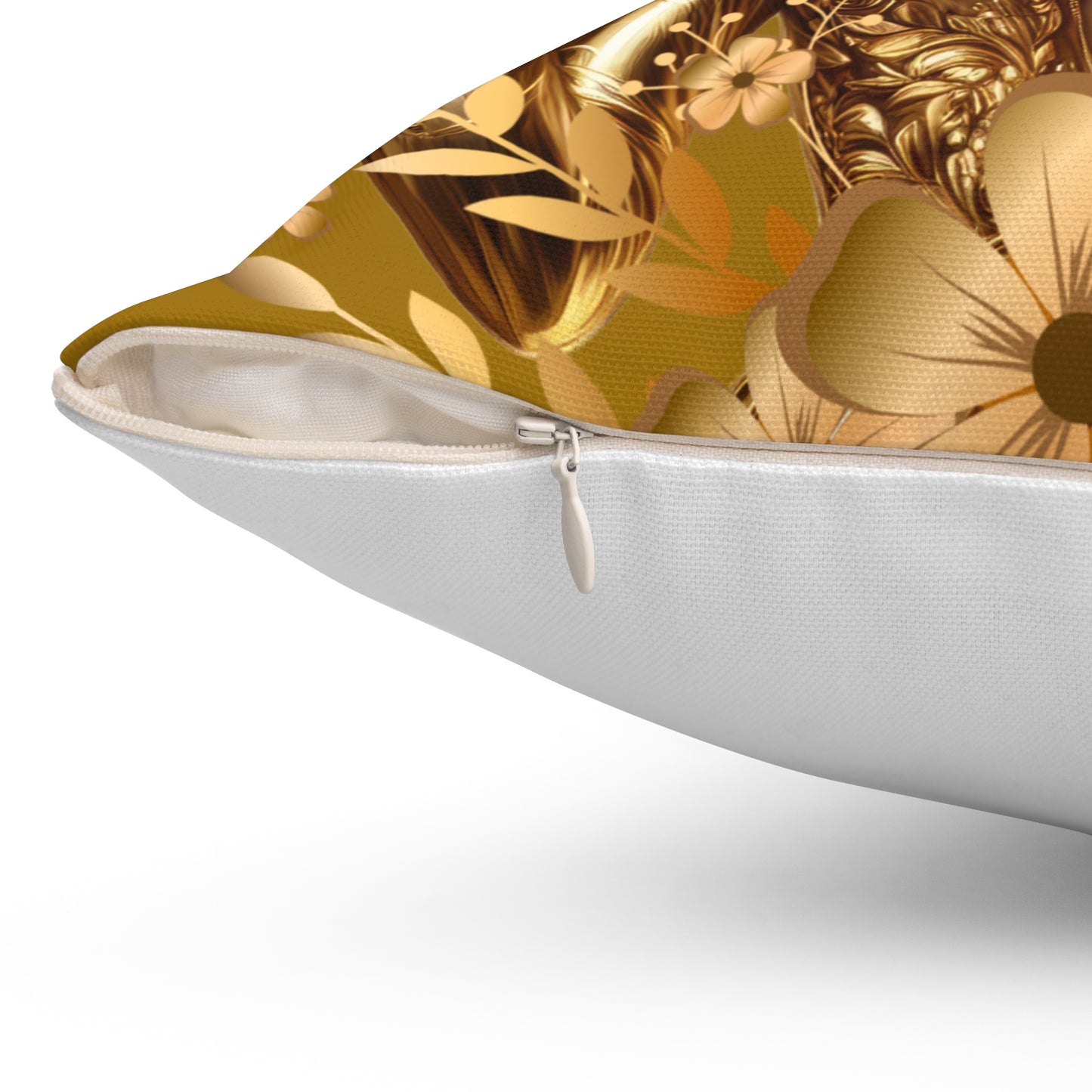 Golden Goddess-Spun Polyester Square Pillow