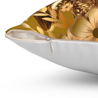 Golden Goddess-Spun Polyester Square Pillow