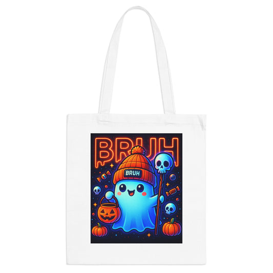 Cute Bruh Halloween Tote Bag, trick or treat bag