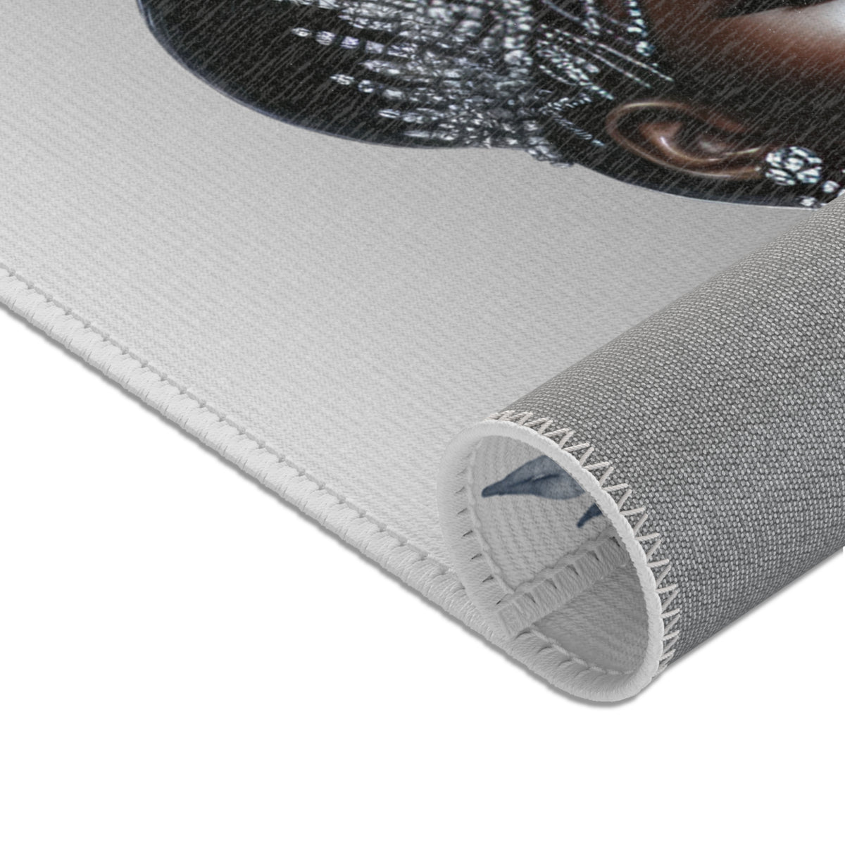 Queen Silver Area Rug - Royal Elegance Design