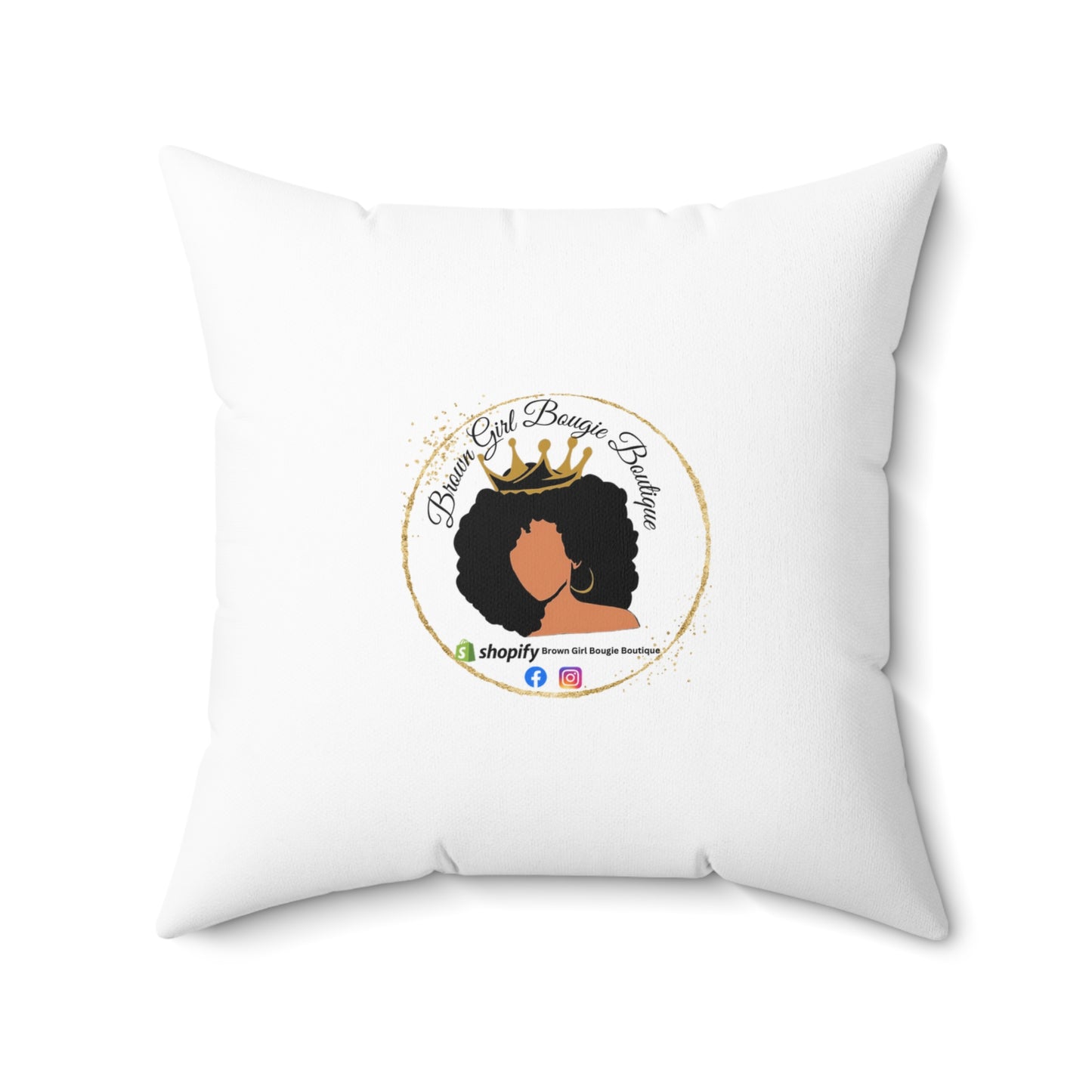 Golden Goddess-Spun Polyester Square Pillow