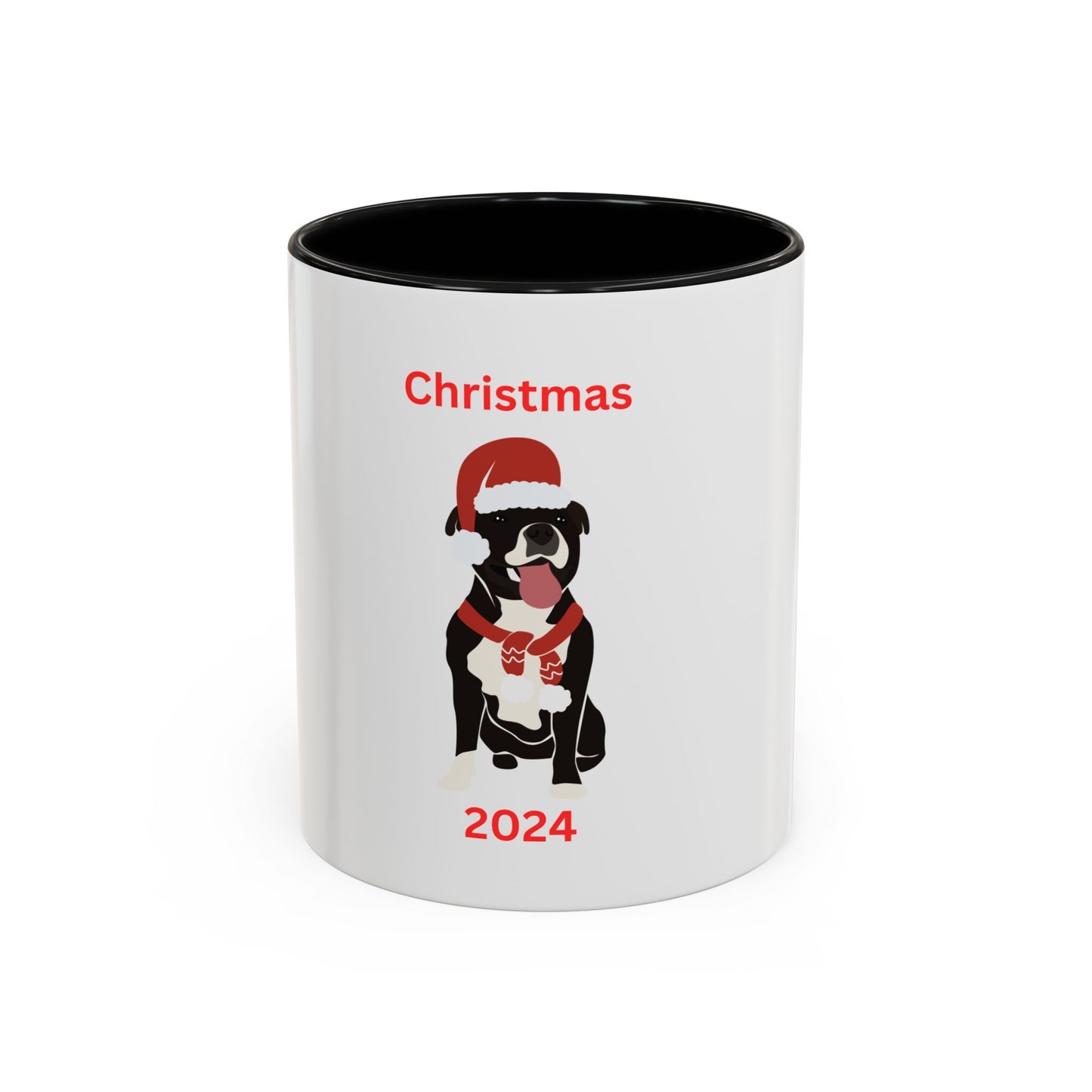 Black Dog Stocking Red Scarf