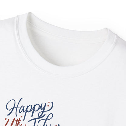 Fourth of July Fireworks Tee — "Happy 4th July" Patriotic Rocket T-Shirt