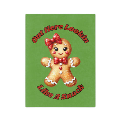 Lookin Like A Snack 2-Velveteen Microfiber Blanket (Lt Green)