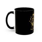 Bougie Mama Black Accent Coffee Mug — Gold Script Mom Gift (11/15oz)