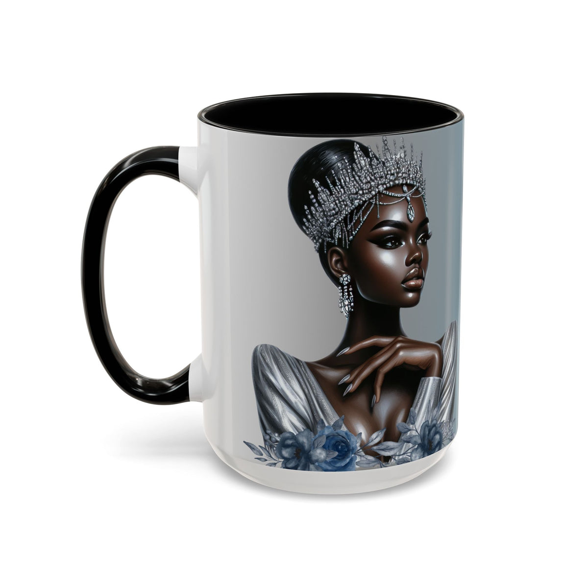 Queen Silver Accent Coffee Mug - 11 & 15oz