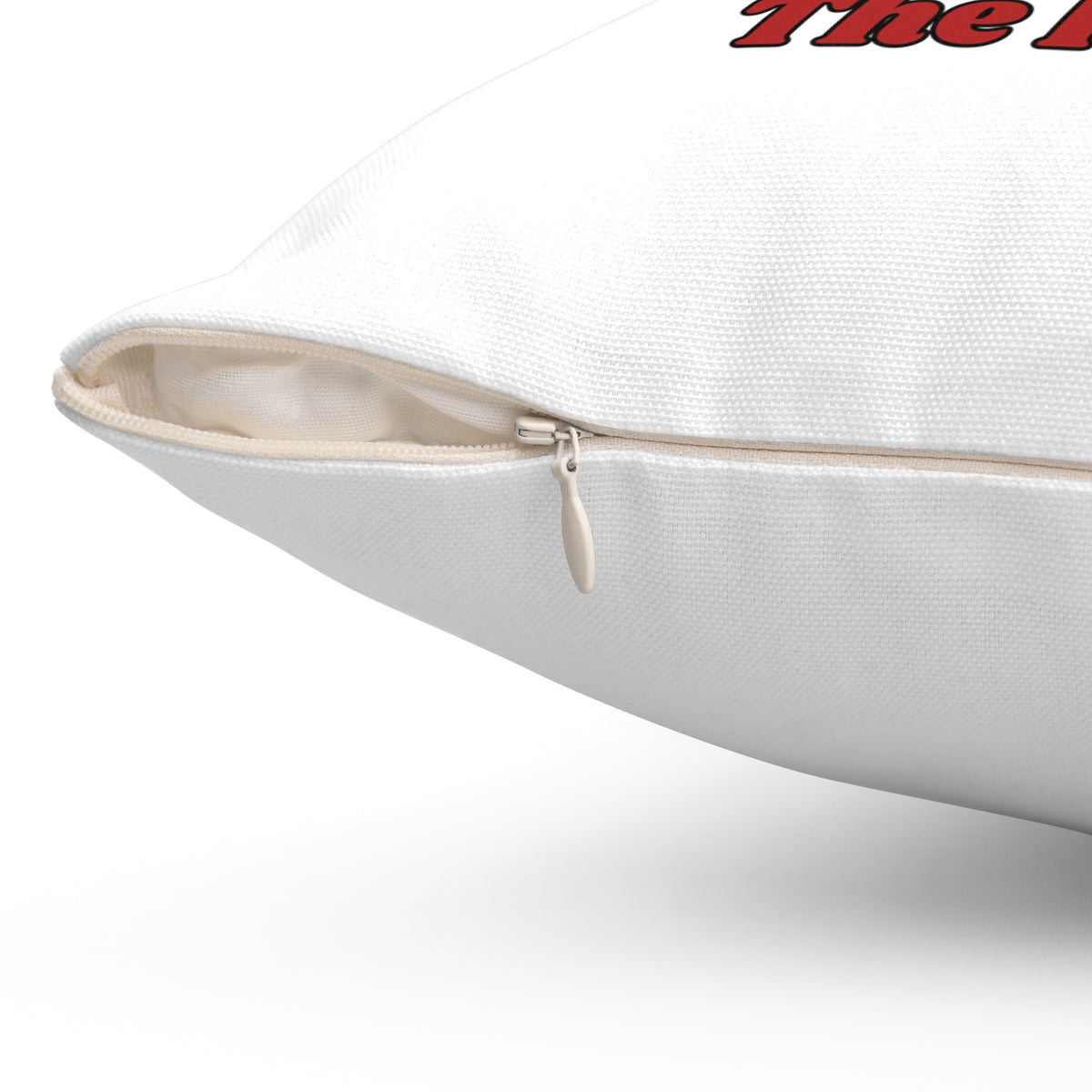 I Do It For The Hooos- Spun Polyester Square Pillow (White)