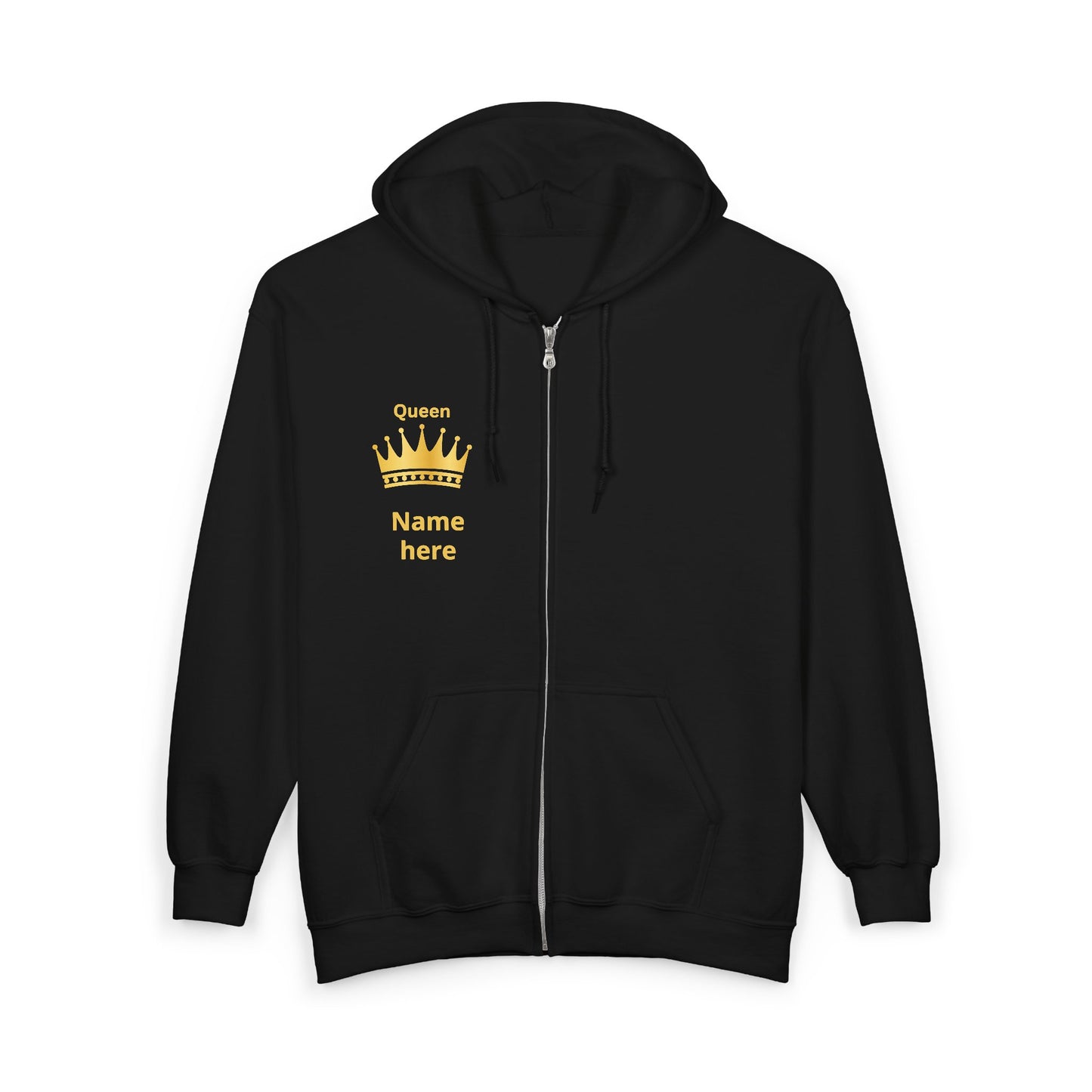 Queen Mom Custom Zip Hoodie — "My Mom is a Queen" Personalized Jacket