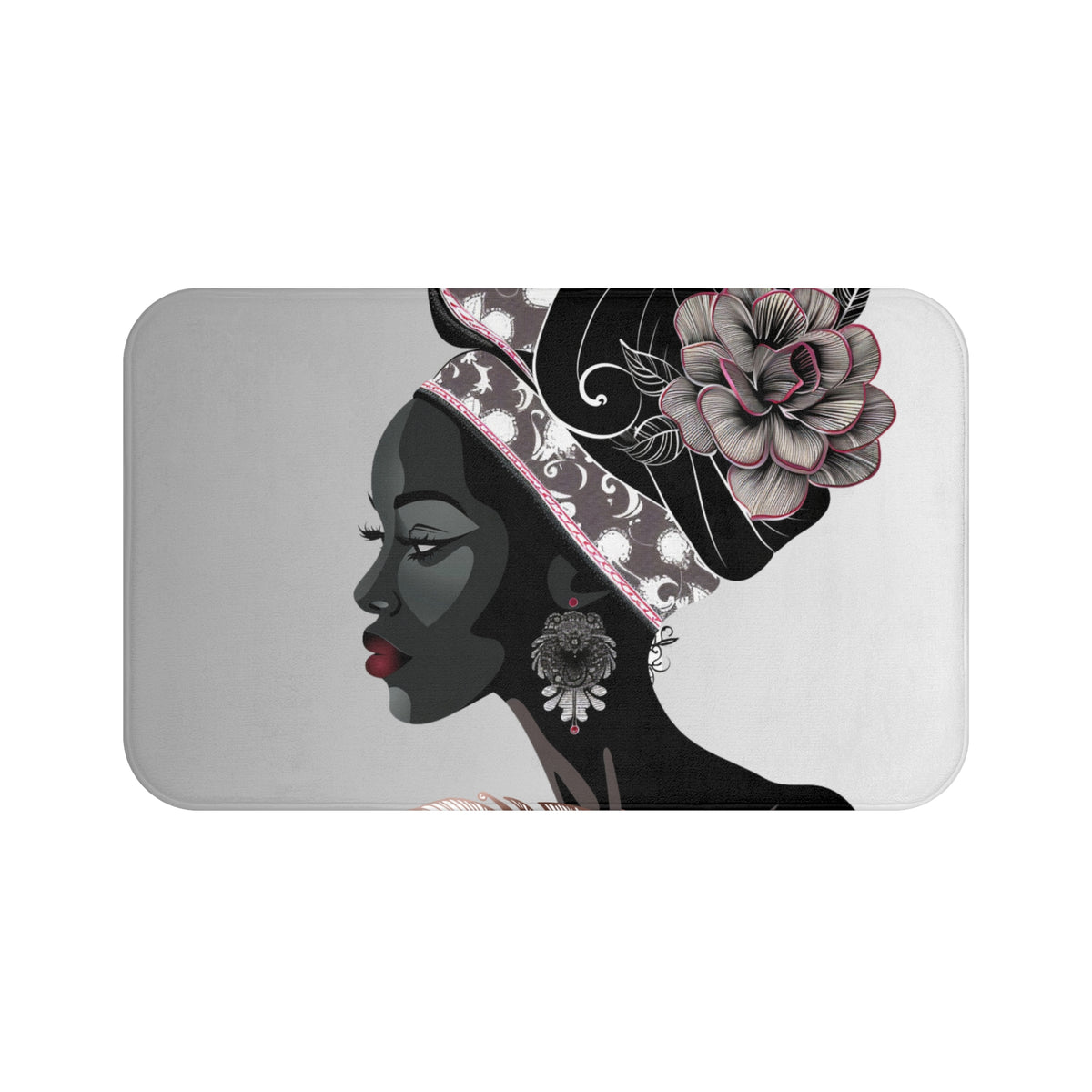 Queen Feather Bath Mat