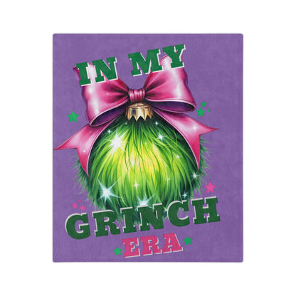 In My Grinch Era-Velveteen Microfiber Blanket (Lt Purple)