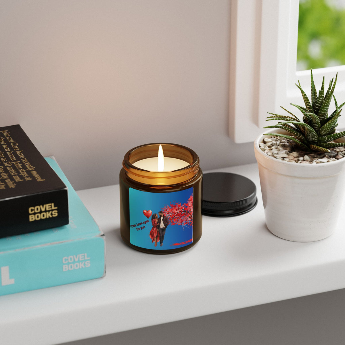 I Only Have Eyes For You-Scented Soy Candle (Multi-Size, Amber Jar)