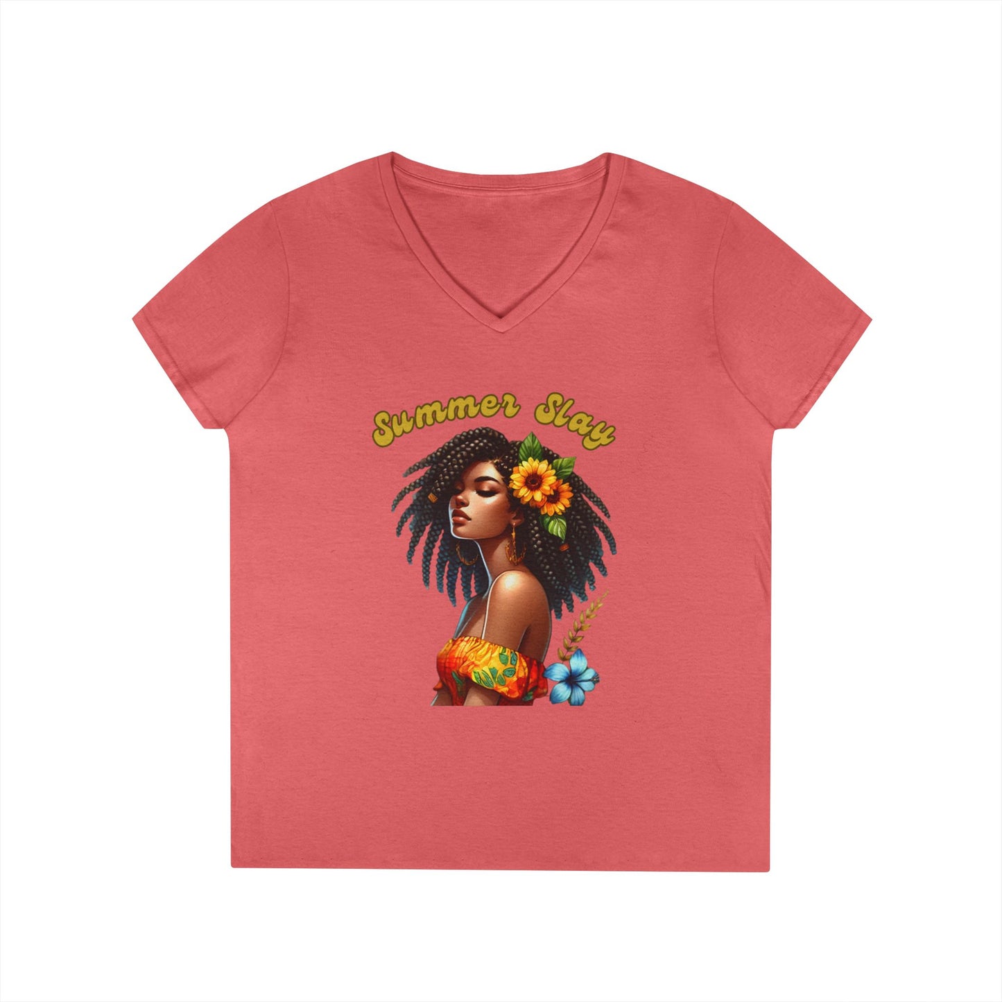 Summer Vibes 3 Ladies' V-Neck T-Shirt