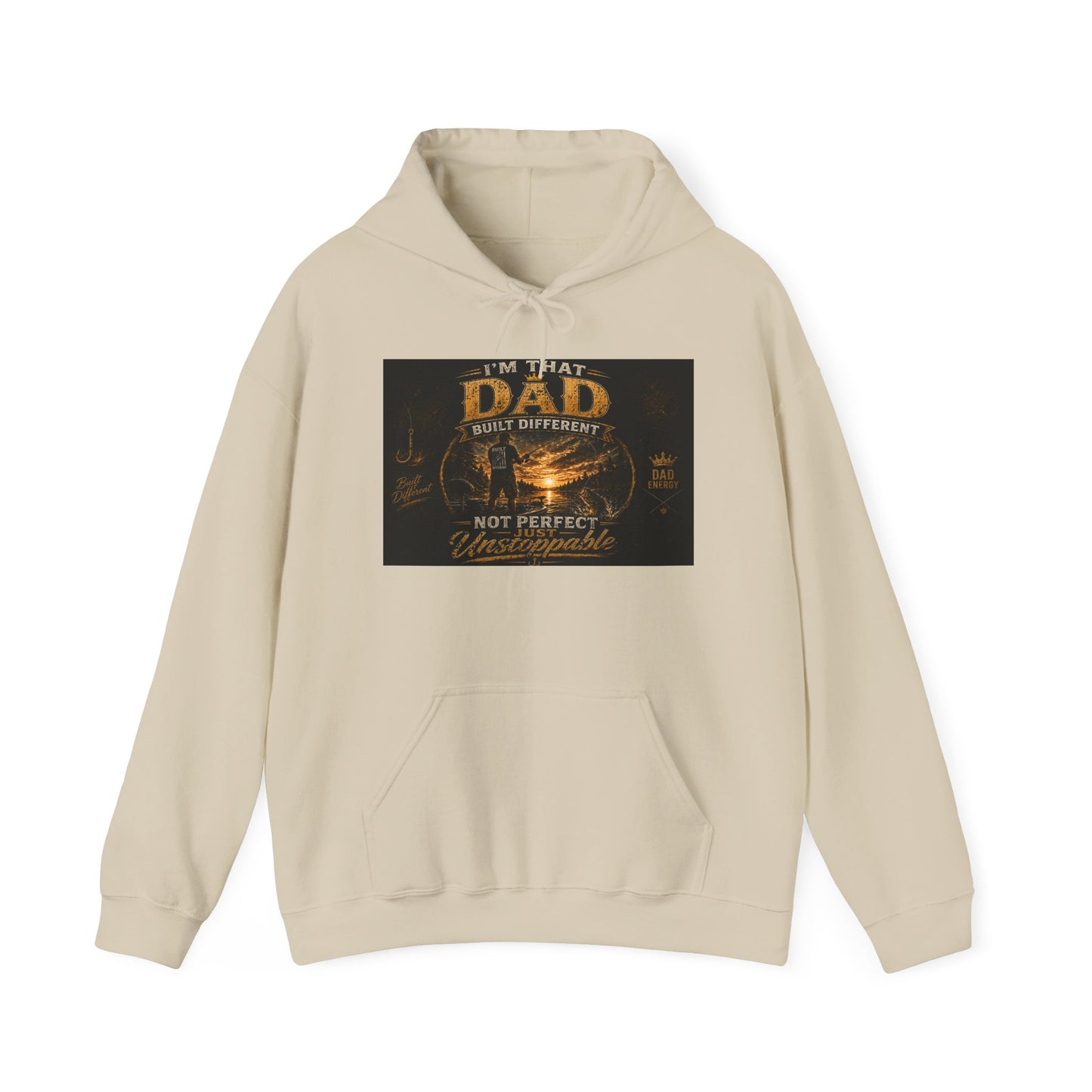 'I'm That Dad Built Different Not Perfect But Unstoppable' Graphic Hoodie