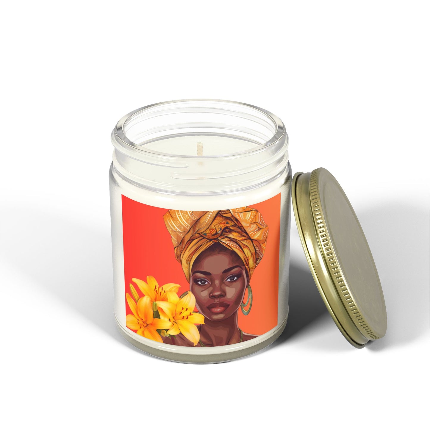 Lily-Scented Candles, Coconut Apricot Wax (4oz, 9oz)