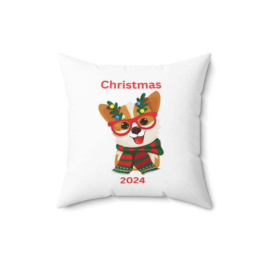 Christmas Dog Red Glasses