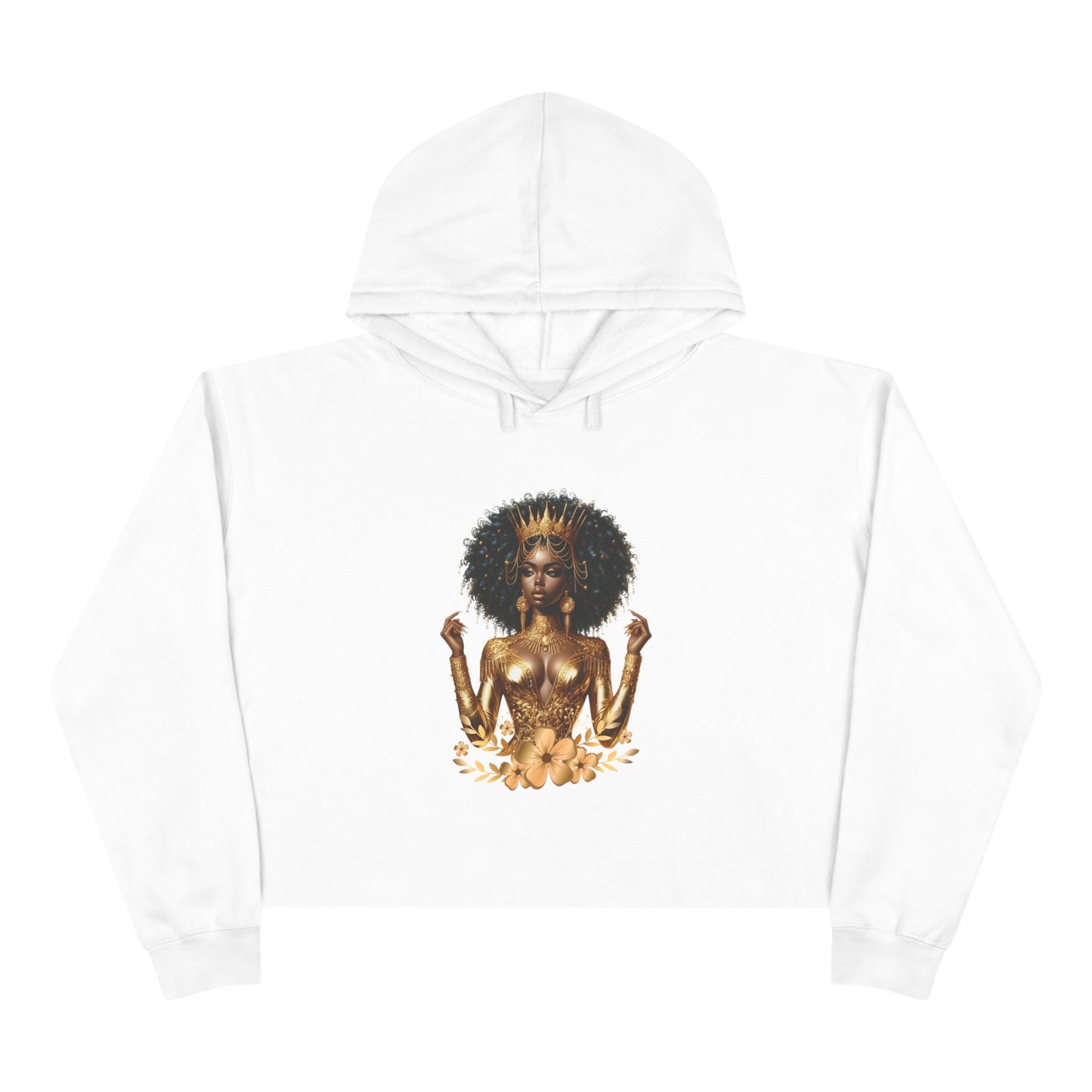 Golden Goddess Crop Hoodie