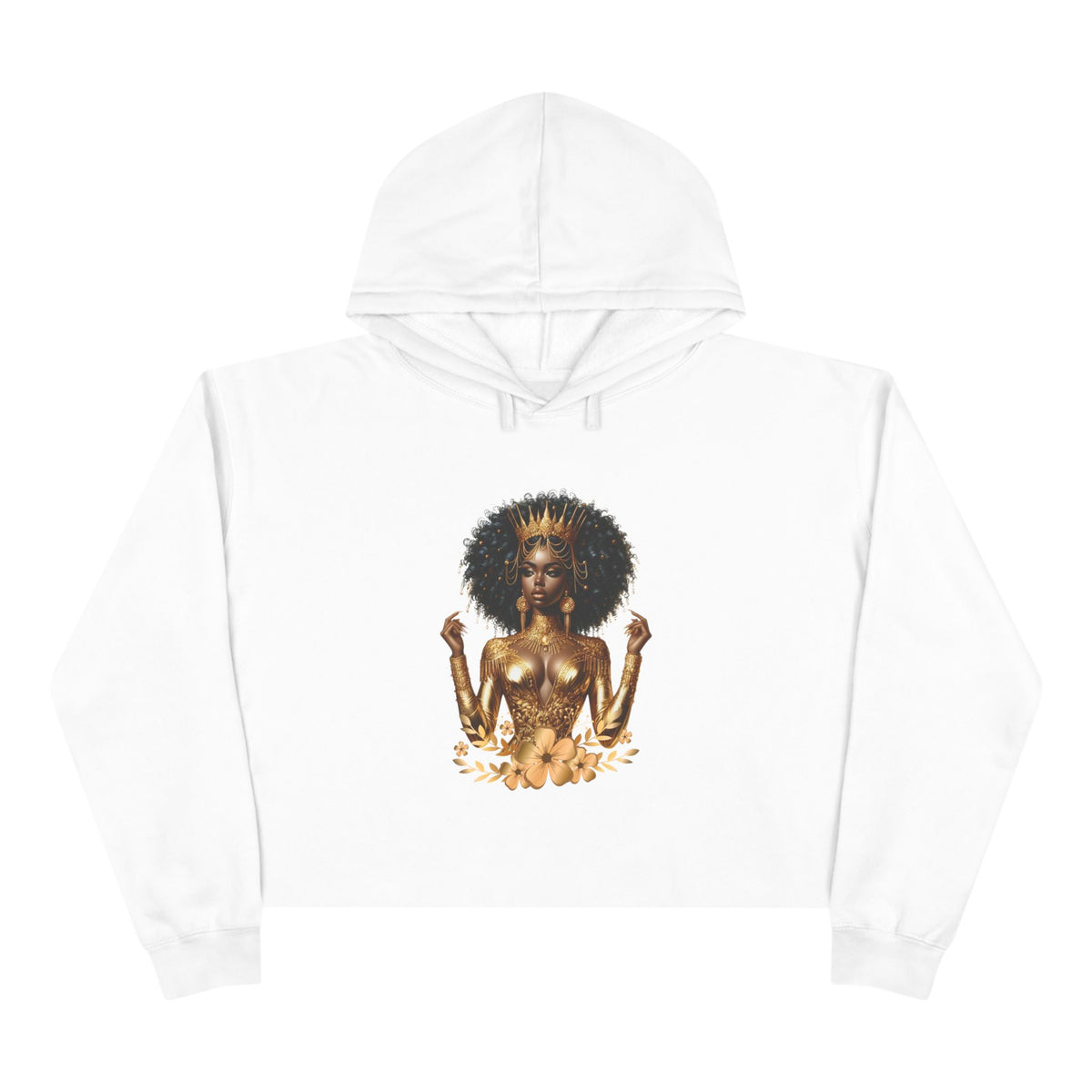Golden Goddess Crop Hoodie