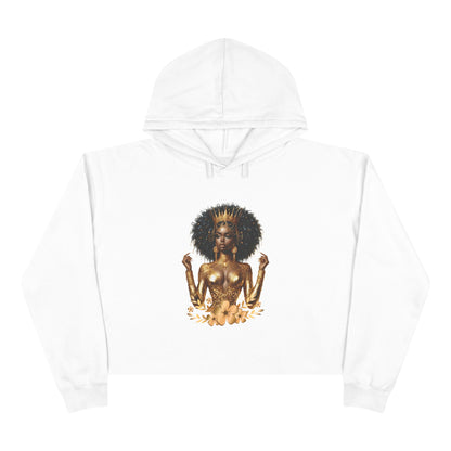 Golden Goddess Crop Hoodie