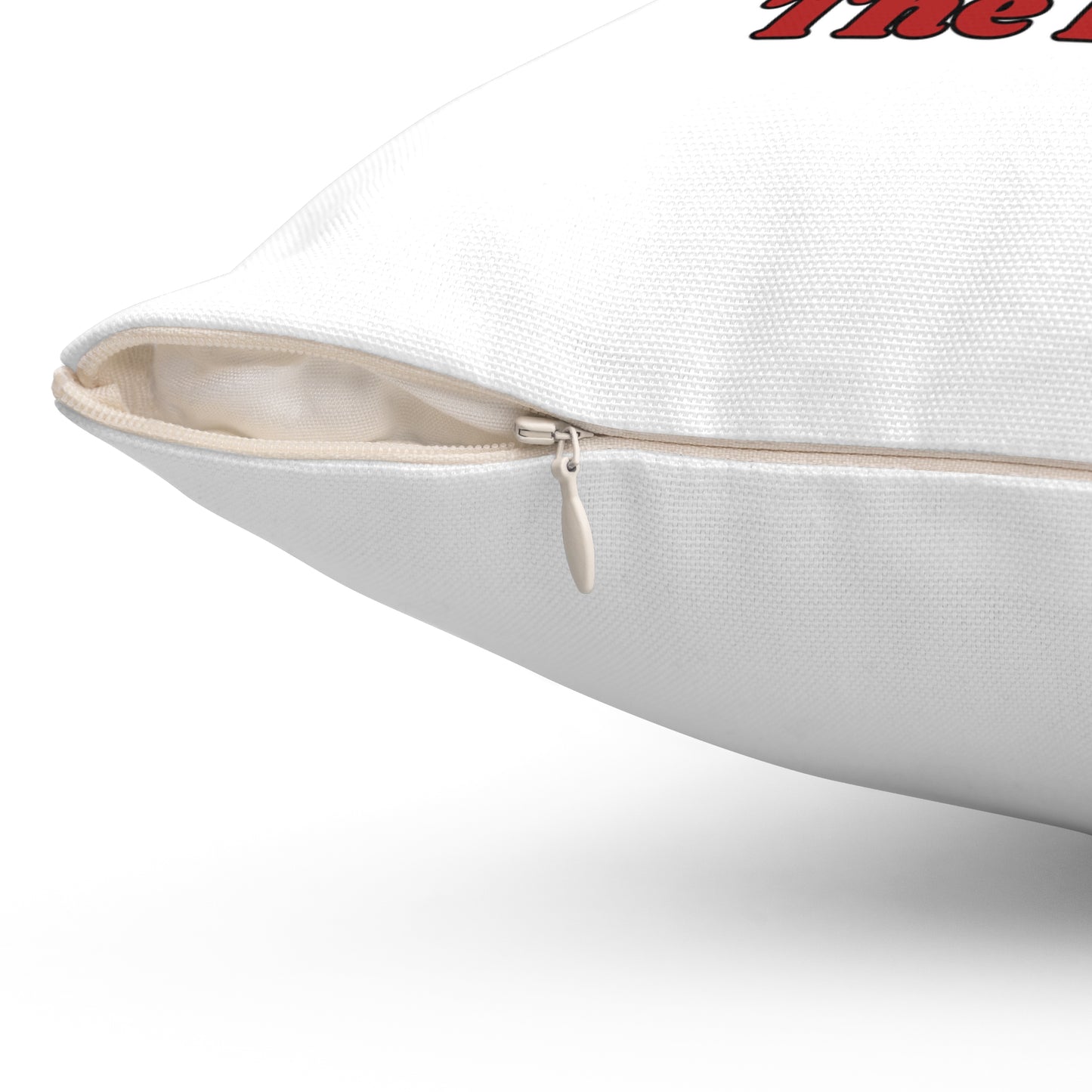 I Do It For The Hooos- Spun Polyester Square Pillow (White)