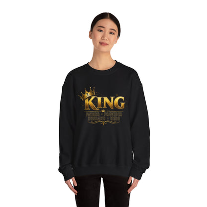 King Father Provider Husband Hero Crewneck Sweatshirt — Father's Day