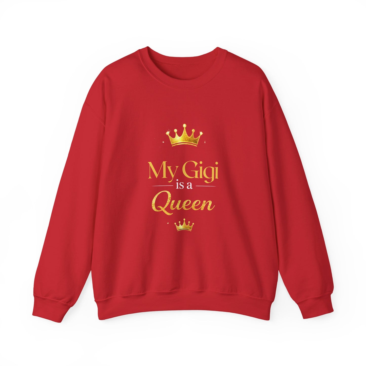 Gigi Crewneck Sweatshirt — "My Gigi is a Queen" Gold Crown Graphic