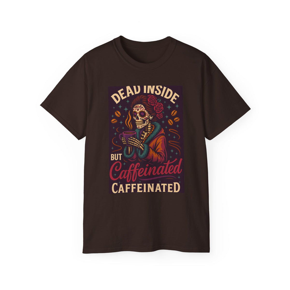 Dead Inside But Caffeinated Tee, Image 3