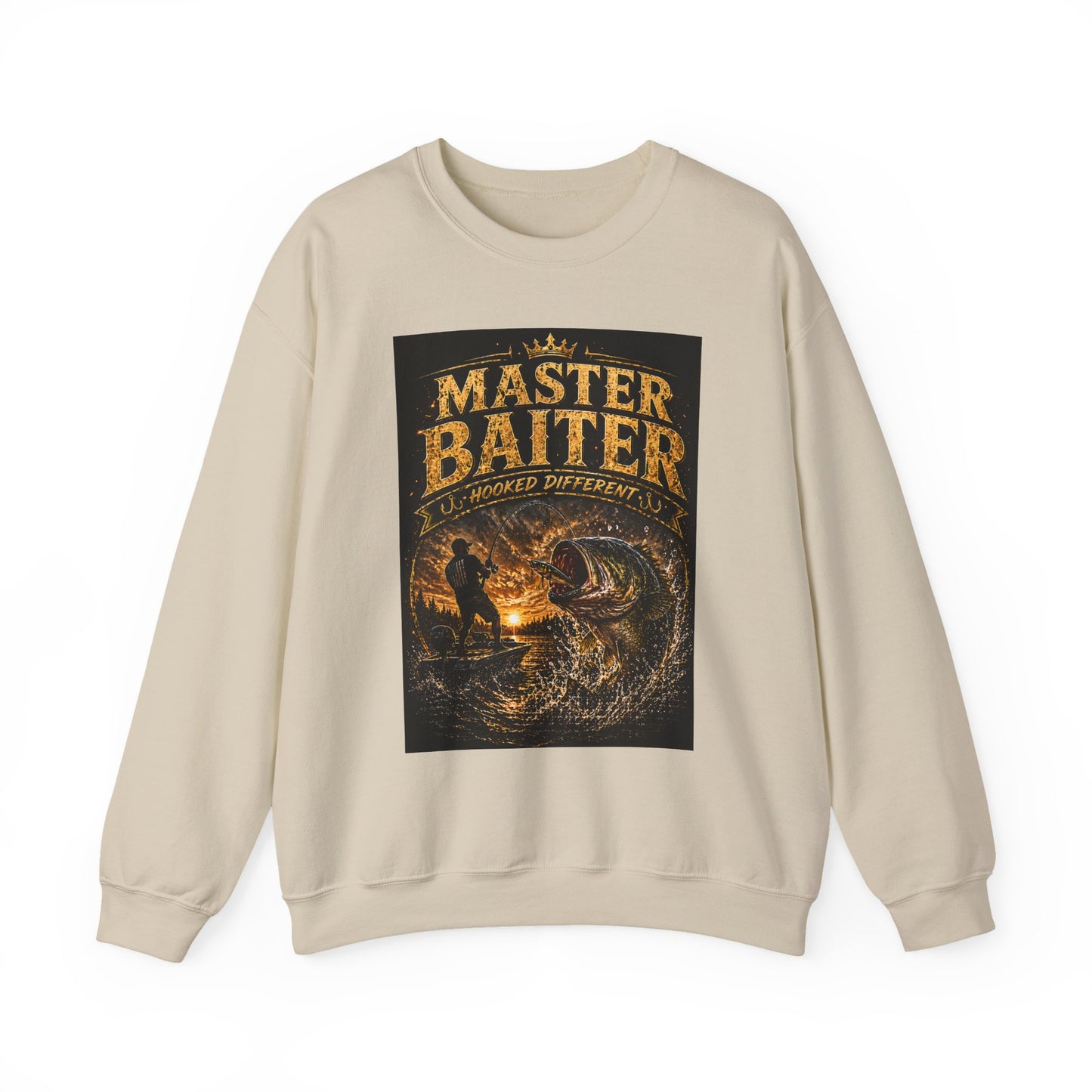 Master Baiter Fishing Sweatshirt – Vintage Angler Crewneck Gift