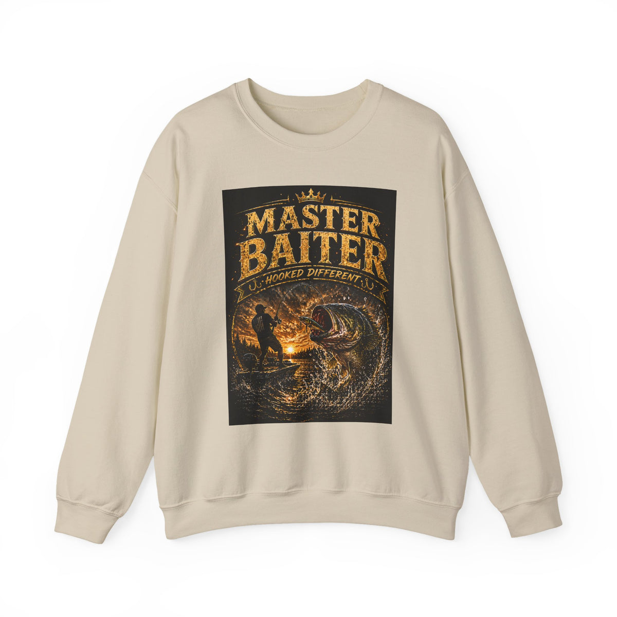 Master Baiter Fishing Sweatshirt – Vintage Angler Crewneck Gift