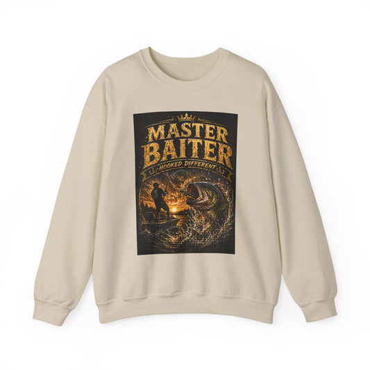 Master Baiter Fishing Sweatshirt – Vintage Angler Crewneck Gift