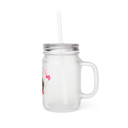 When Somebody Loves You Back Mason Jar with Straw - Adorable Couple Design for Weddings & Anniversaries