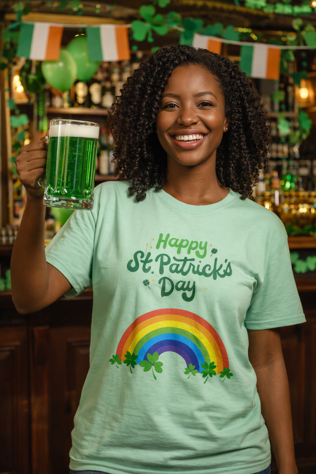 Happy St. Patrick's Day Tee 3 — "Happy St. Patrick's Day" Graphic T-Shirt