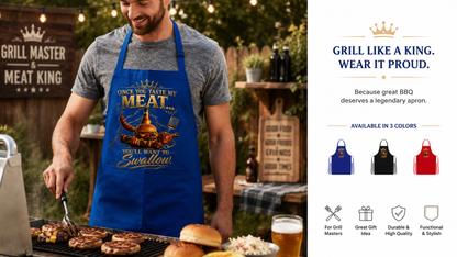 Once You Taste My Meat You'll Want to Swallow' BBQ Chef Cotton Apron