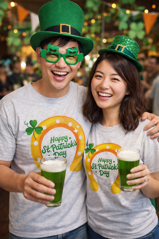Happy St. Patrick's Day Lucky Horseshoe T-Shirt-St. Patrick's Day