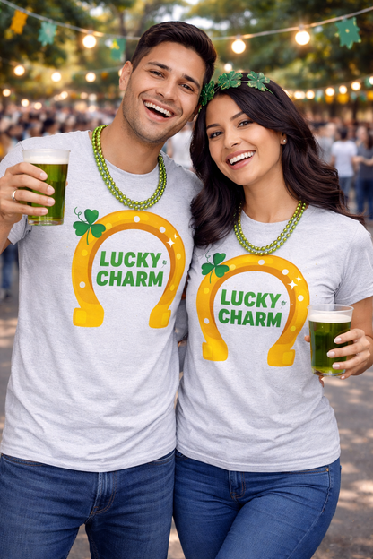 Lucky Charm Horseshoe T-Shirt-St, Patrick's Day