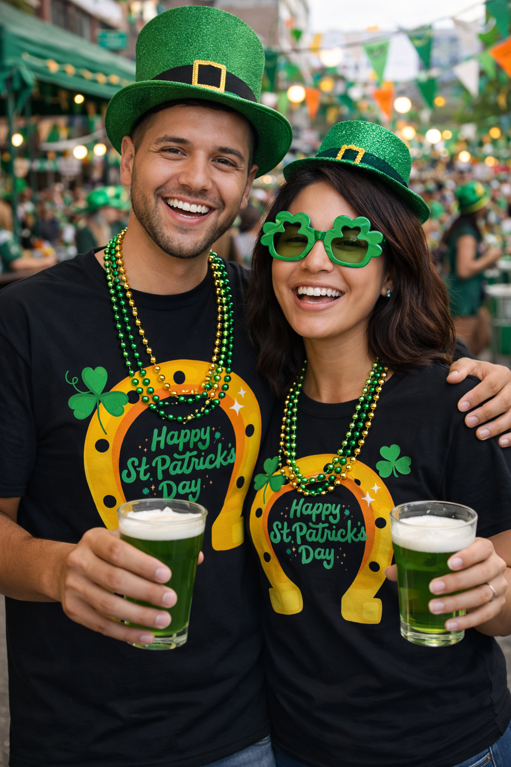 Happy St. Patrick's Day Lucky Horseshoe T-Shirt-St. Patrick's Day