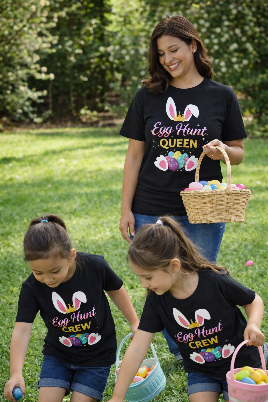 Easter Egg Hunt Queen T-Shirt-1