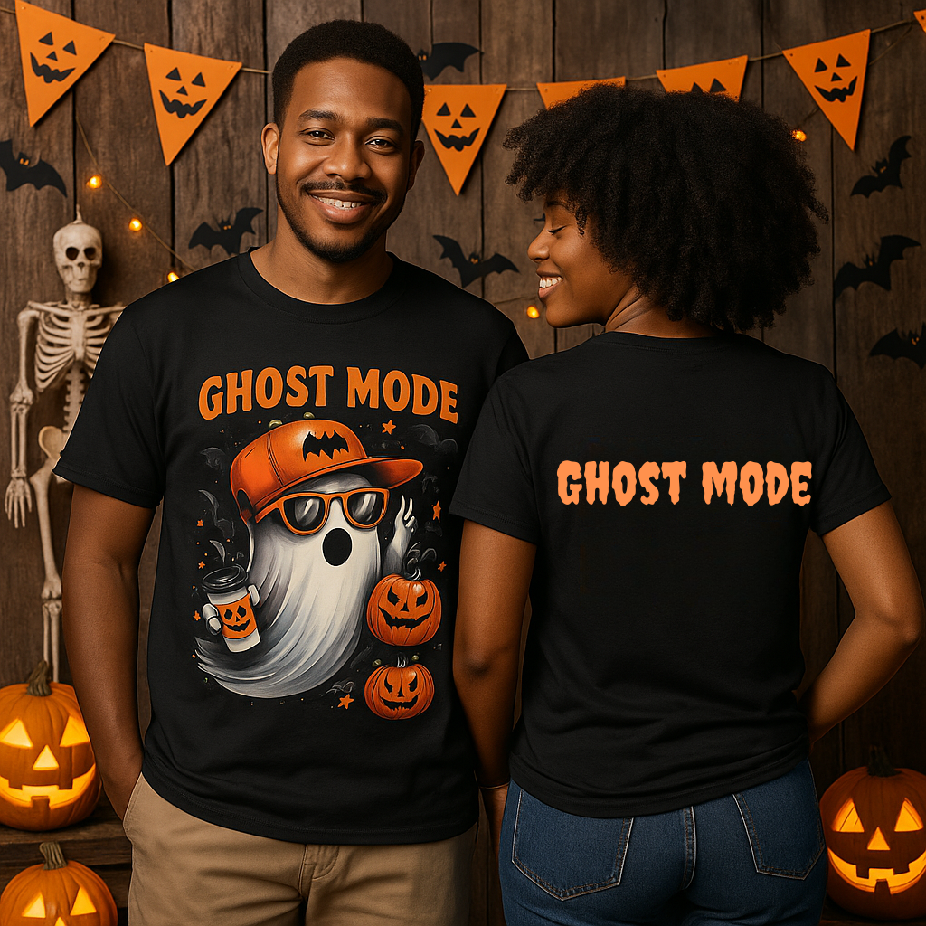 Ghost Mode Halloween Tee, Unisex