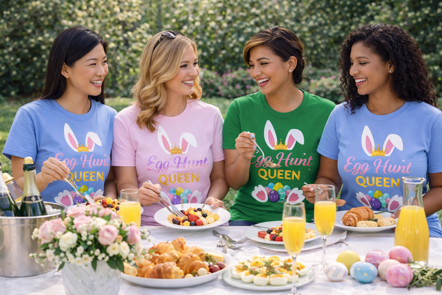 Easter Egg Hunt Queen T-Shirt-1