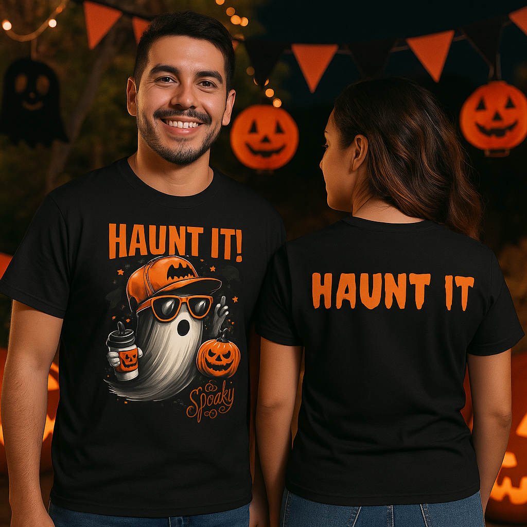 Spooky Ghost Halloween Tee, Unisex