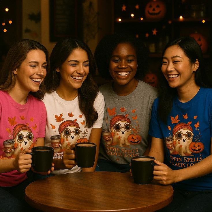 Sippin Spells and Slayin looks Halloween Tee