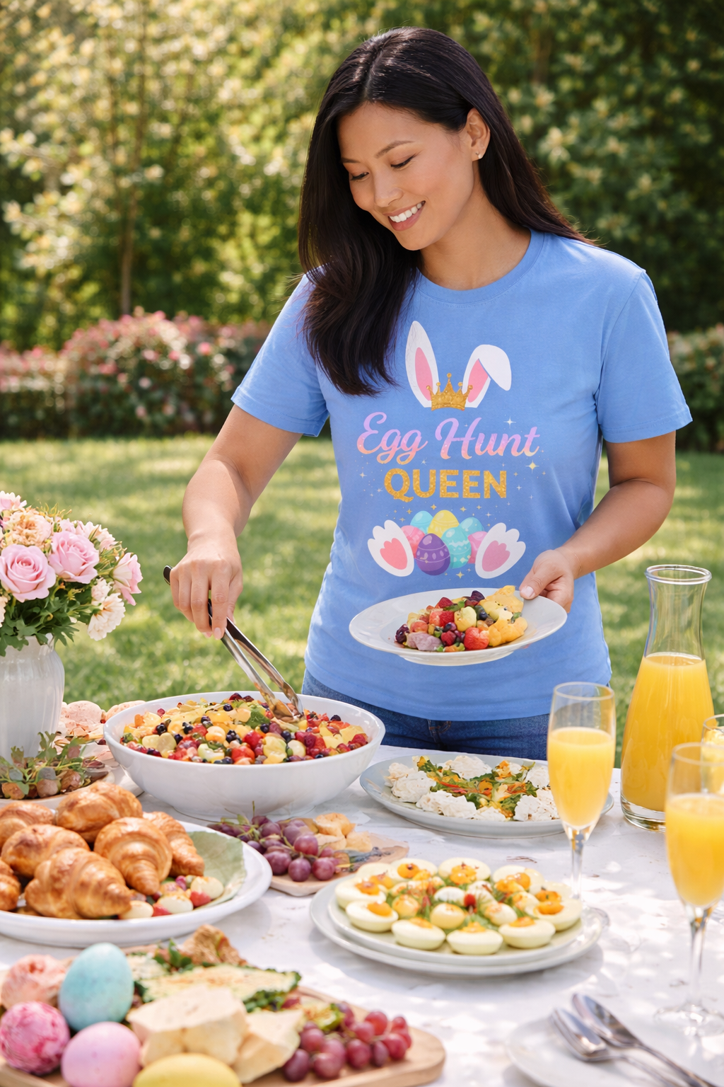 Easter Egg Hunt Queen T-Shirt-1