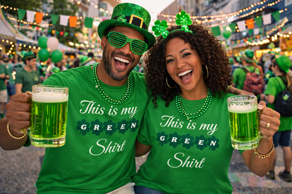 This Is My Green Shirt Tee 1 — St. Patrick's Day Shamrock Graphic T‑Shirt