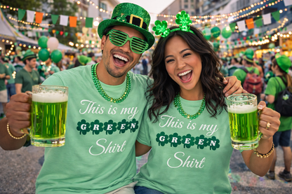 This Is My Green Shirt Tee 1 — St. Patrick's Day Shamrock Graphic T‑Shirt