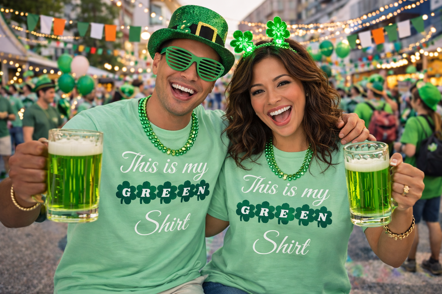This Is My Green Shirt Tee 1 — St. Patrick's Day Shamrock Graphic T‑Shirt